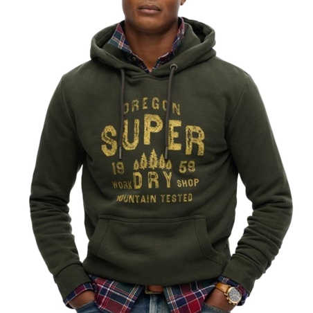 Sweat Olive Homme Superdry Work