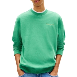 Sweat Vert Homme Tommy Hilfiger Linear Crew