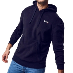Sweat à capuche Marine Homme Schott Micro Polar