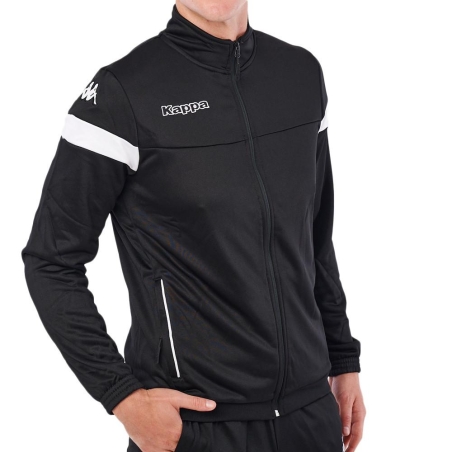 Sweat Noir/Blanc Homme Kappa Vacone
