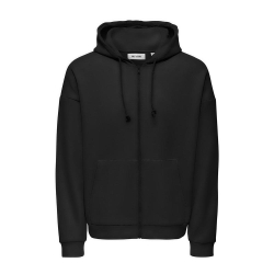 Sweat Zippé Noir Homme Only & Sons Chase