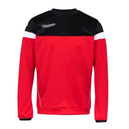 Sweat Rouge/Noir Homme Kappa Lido