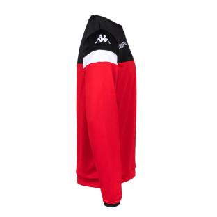 Sweat Rouge/Noir Homme Kappa Lido