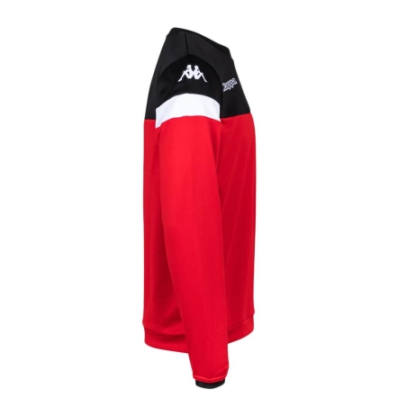 Sweat Rouge/Noir Homme Kappa Lido
