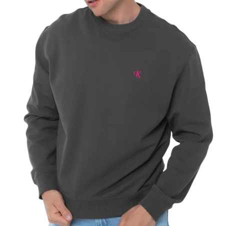 Sweat Gris anthracite Homme Calvin Klein 350terry Monog