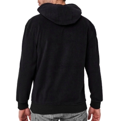 Sweat à capuche Noir Homme Schott Micro Polar