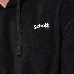 Sweat à capuche Noir Homme Schott Micro Polar