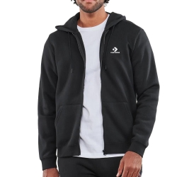 Sweat Zippé Noir Mixte Converse Brushed