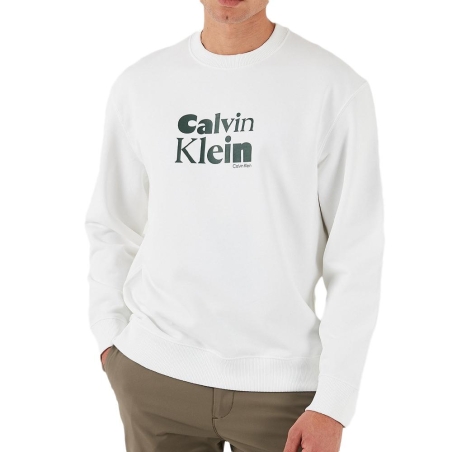 Sweat Blanc Homme Calvin Klein Jeans Calvi