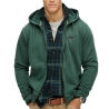 Sweat Zippé Vert Foncé Homme Superdry Essential Washed Ziphood