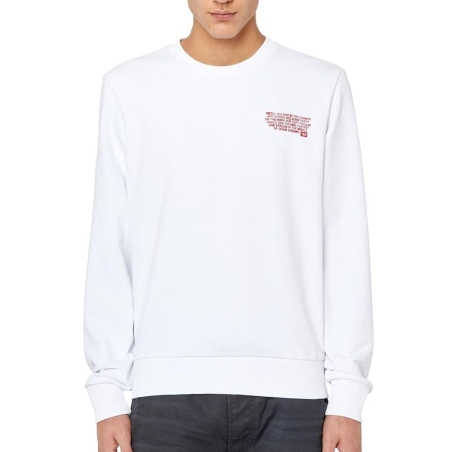Sweat Blanc Homme Diesel Ginn 100