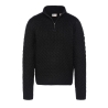 Pull 1/4 de Zip Noir Homme Schott Half