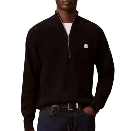 Sweat Noir Homme Calvin Klein Jeans Waffle