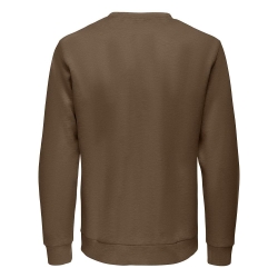 Sweat Marron Homme Only & Sons Chase