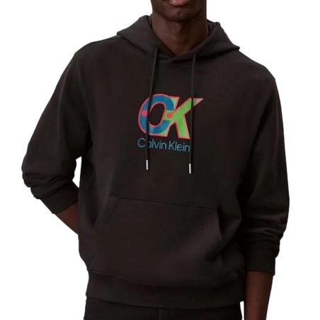 Sweat Noir Homme Calvin Klein Jeans Terrys