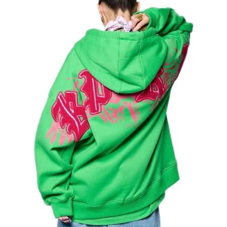 Sweat à Capuche Vert/Rose Homme Kaporal SALTO