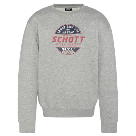 Sweat Gris Homme Schott Rdc Print