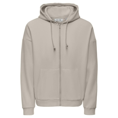 Sweat Zippé Beige Homme Only & Sons Chase