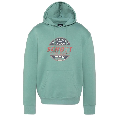 Sweat à Capuche Bleu Homme Schott SWHUSTOUR