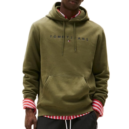 Sweat Kaki Homme Tommy Hilfiger Tjm Reg Linear