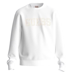 Sweat Blanc Homme Guess Beau Cn Fleece