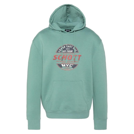 Sweat à Capuche Vert Homme Schott SWHUSTOUR