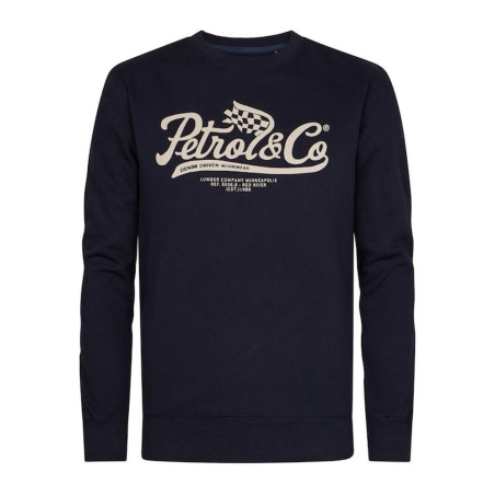 Sweat Noir/Ecru Homme Petrol Industries Neck