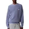 Pull Bleu Clair Homme Calvin Klein Jeans Waffle