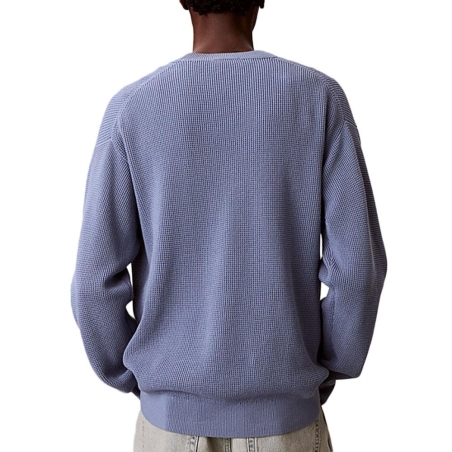 Pull Bleu Clair Homme Calvin Klein Jeans Waffle