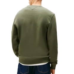 Sweat Kaki Homme Tommy Hilfiger Tjm Reg Badge