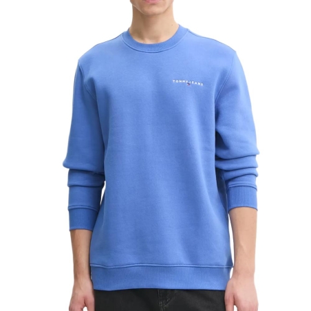 Sweat Bleu Homme Tommy Hilfiger Linear Crew