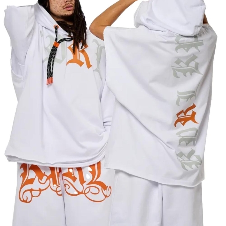 Sweat Blanc/Orange Homme Kaporal VANK