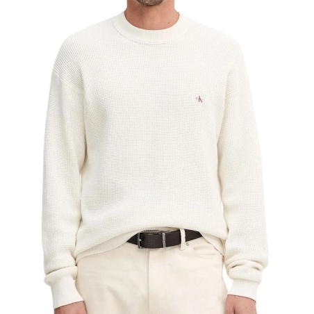 Sweat Blanc Homme Calvin Klein 350terry Monog YAS