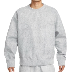 Sweat Gris texturé Homme Nike Crew