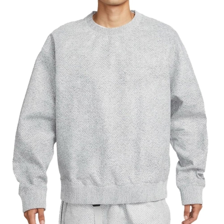 Sweat Gris texturé Homme Nike Crew