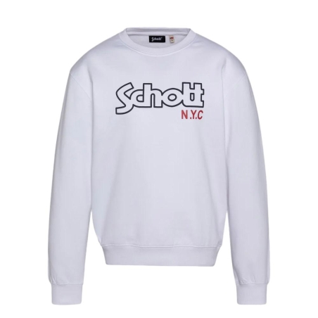 Sweat Blanc Homme Schott Stanley