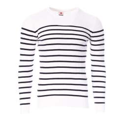 Pull Blanc/Marine Homme Redskins Marin