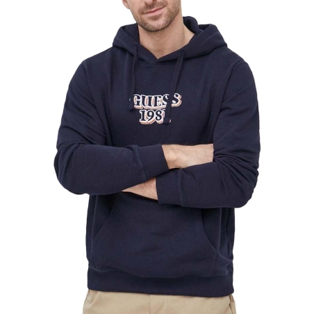 Sweat à Capuche Marine Homme Guess Embro