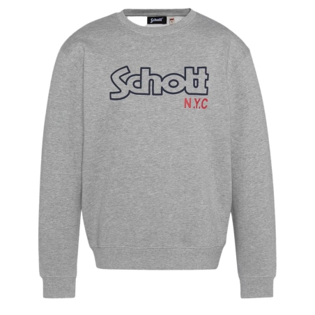 Sweat Gris Homme Schott Stanley
