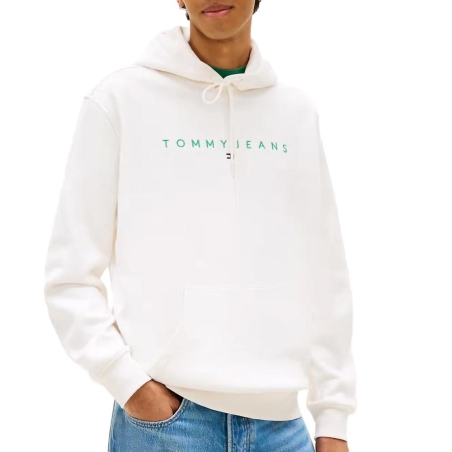 Sweat Blanc Homme Tommy Hilfiger Washed DM0DM20746