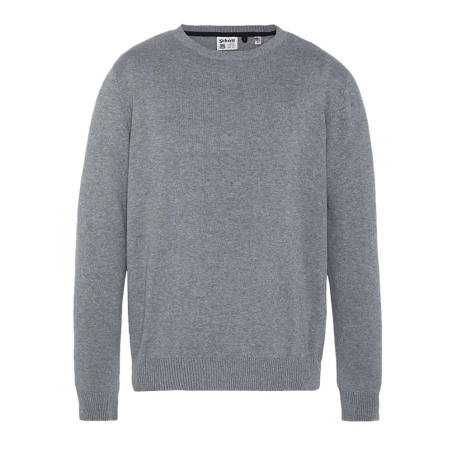 Pull Gris Homme Schott Basic Fin Ras
