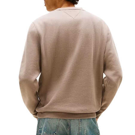 Sweat Taupe Homme Tommy Hilfiger Reg Flag Crews