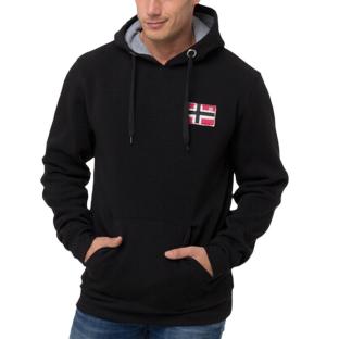 Sweat à Capuche Noir Homme Geographical Norway Fondant