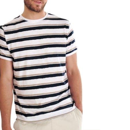 T-shirt Blanc/Noir Homme RMS26 91268