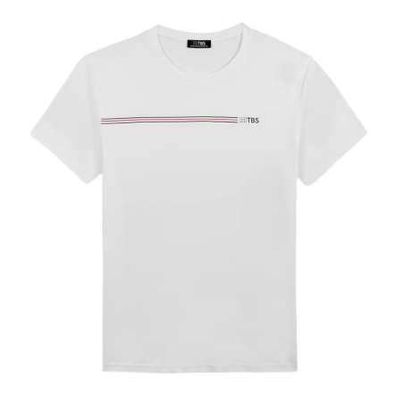 T-shirt Blanc Homme TBS MELUTEE