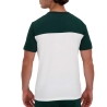 T-Shirt Vert/Blanc Homme Le Coq Sportif Contemporain