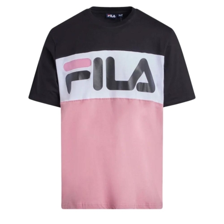 T-shirt Rose/Noir Homme Fila Flat Matte