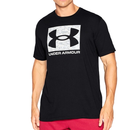 T-Shirt Noir Homme Under Armour Camo Boxed