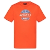 T-shirt Orange Homme Schott TSUSTOUR