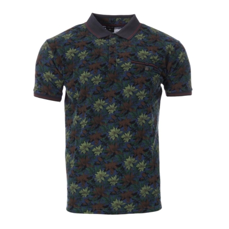 Polo Noir/Vert/Bleu Homme RMS26 91314